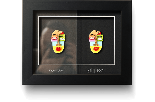 Artglass anti-reflective glass for art