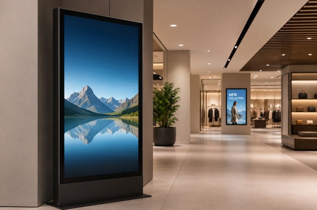 Advertising displays with Sapphire glass